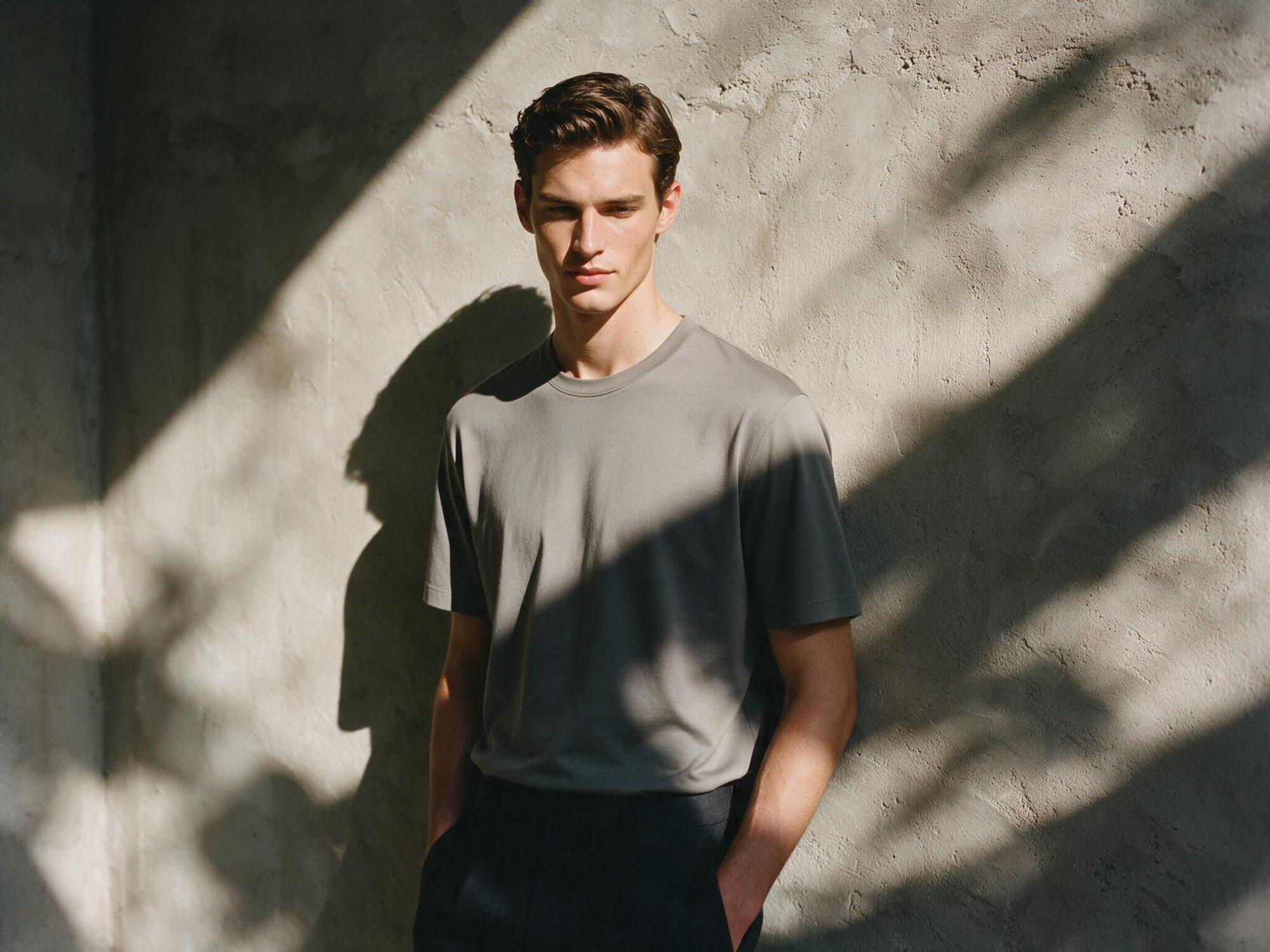 The Linen Tee in grey